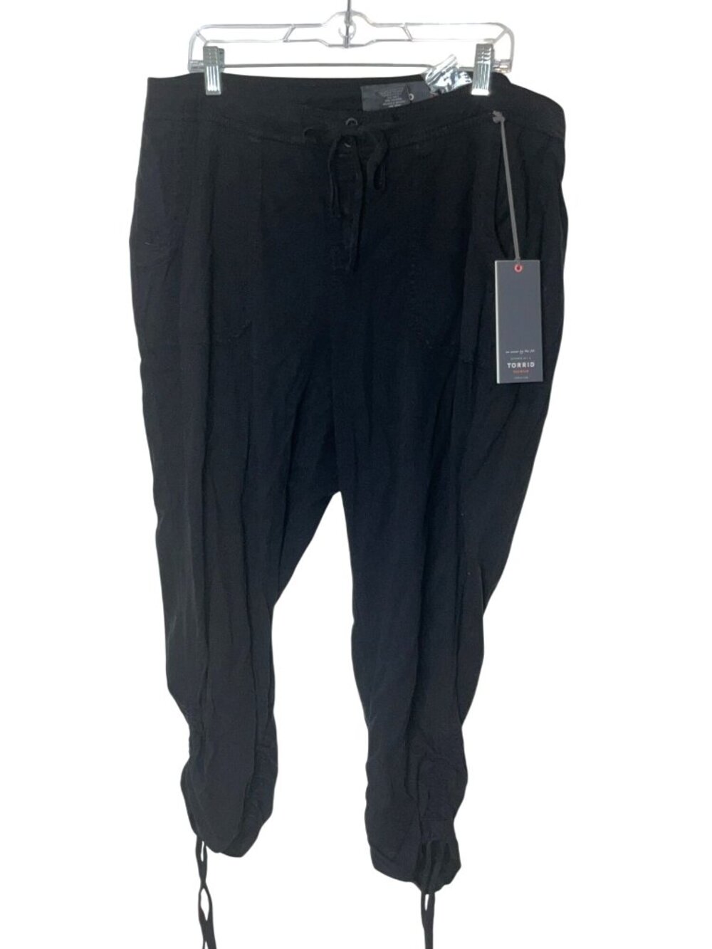 NWT Torrid Womens Black Drawstring Jogger Pants Size 18 Plus Relaxed Fit